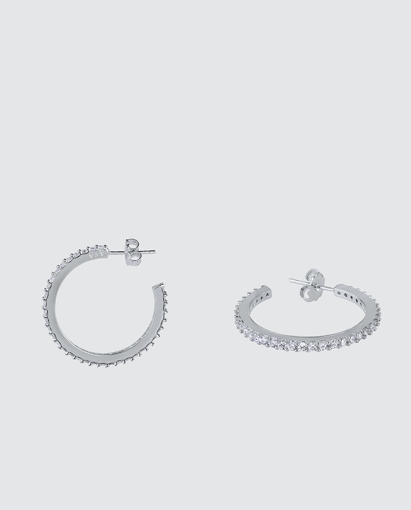 Vidal & Vidal silver earrings with zircons