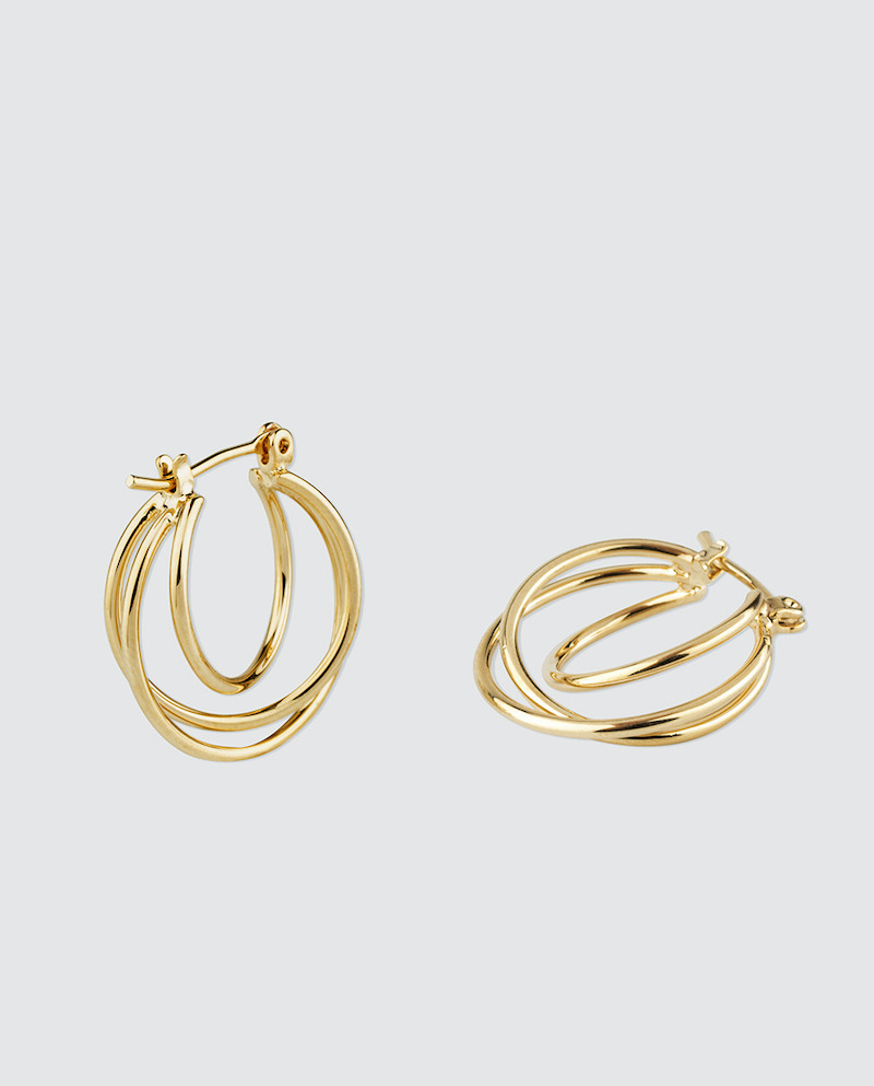 Vidal & Vidal gold plated hoop earrings