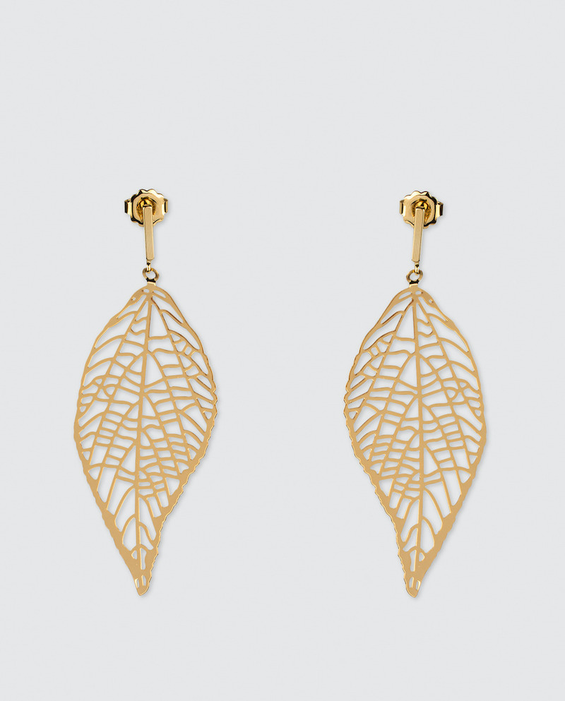 Vidal & Vidal gold leaf earrings