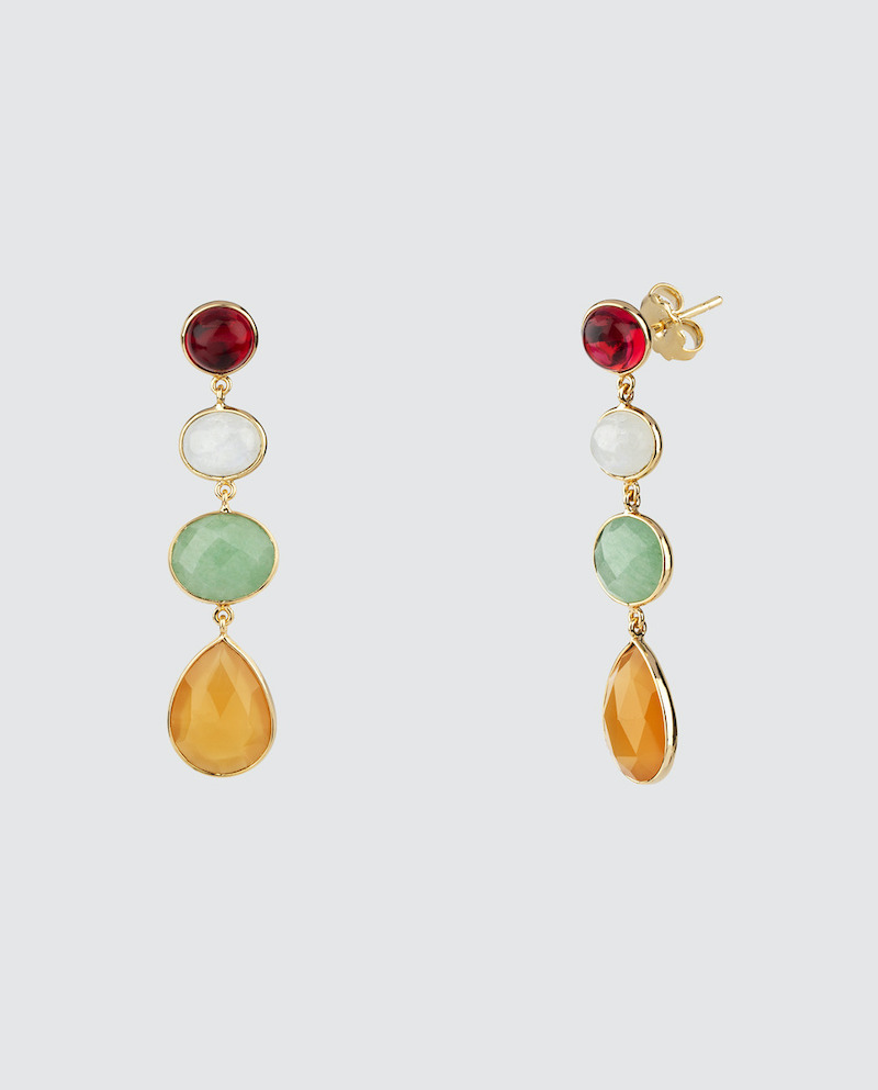 Earrings Vidal & Vidal Dreams multicolor stones