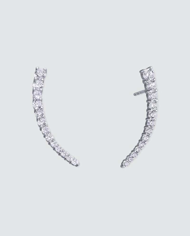 Vidal & Vidal Signature silver earrings with zircons