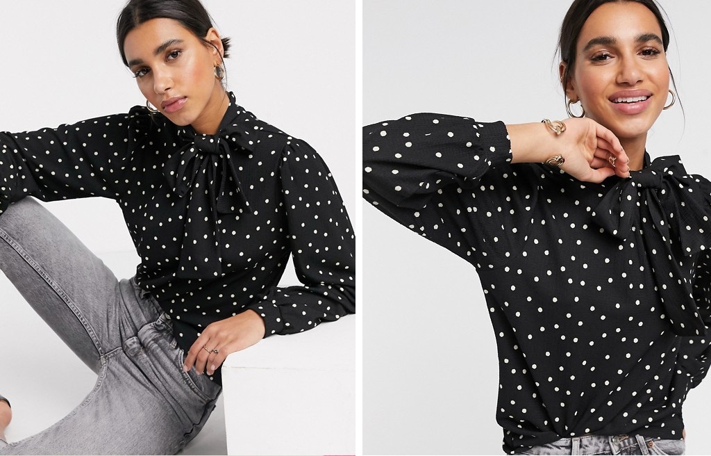 Polka dot blouse