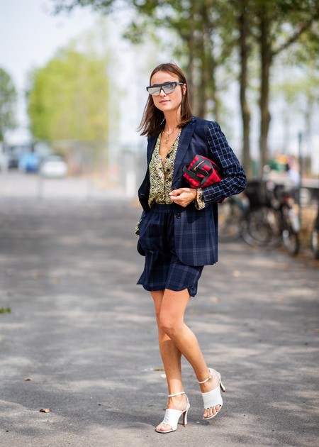 street style shorts suit