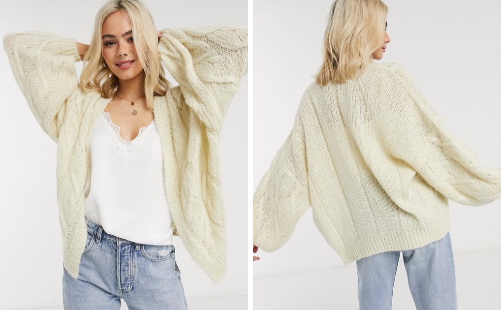 Oversized cardigan de ochos