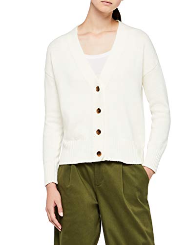 MERAKI Boxy Knit Jacket, Ivory Cream), X-Small