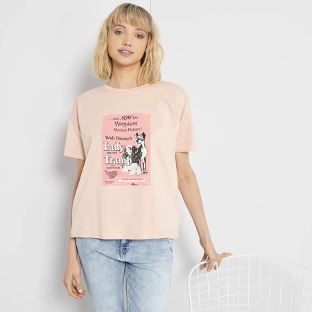 Kiabi Disney T-shirt The Lady And The Pink Tramp Woman Pvp 9eur