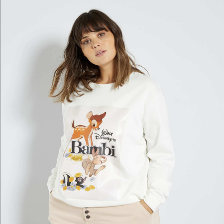 Kiabi Disney Bambi Sweatshirt White Woman Pvp 15eur