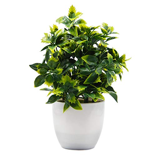 OFFIDIX Artificial Potted Plants Imitation plastic plants with Ini pots Eucalyptus plastic plants for home office decoration