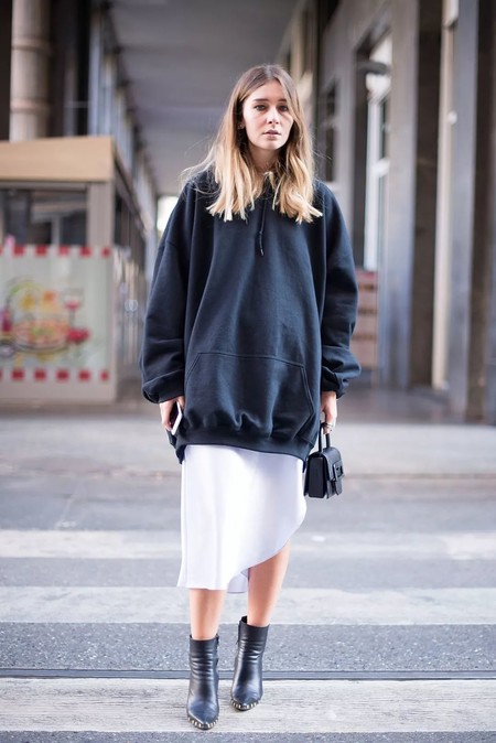 street style hooded sweatshirt