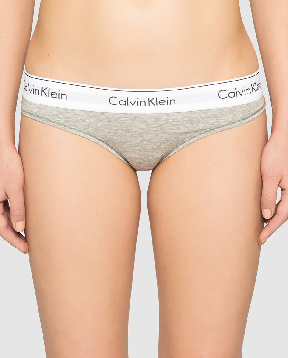 Cotton thong with Calvin Klein elastic