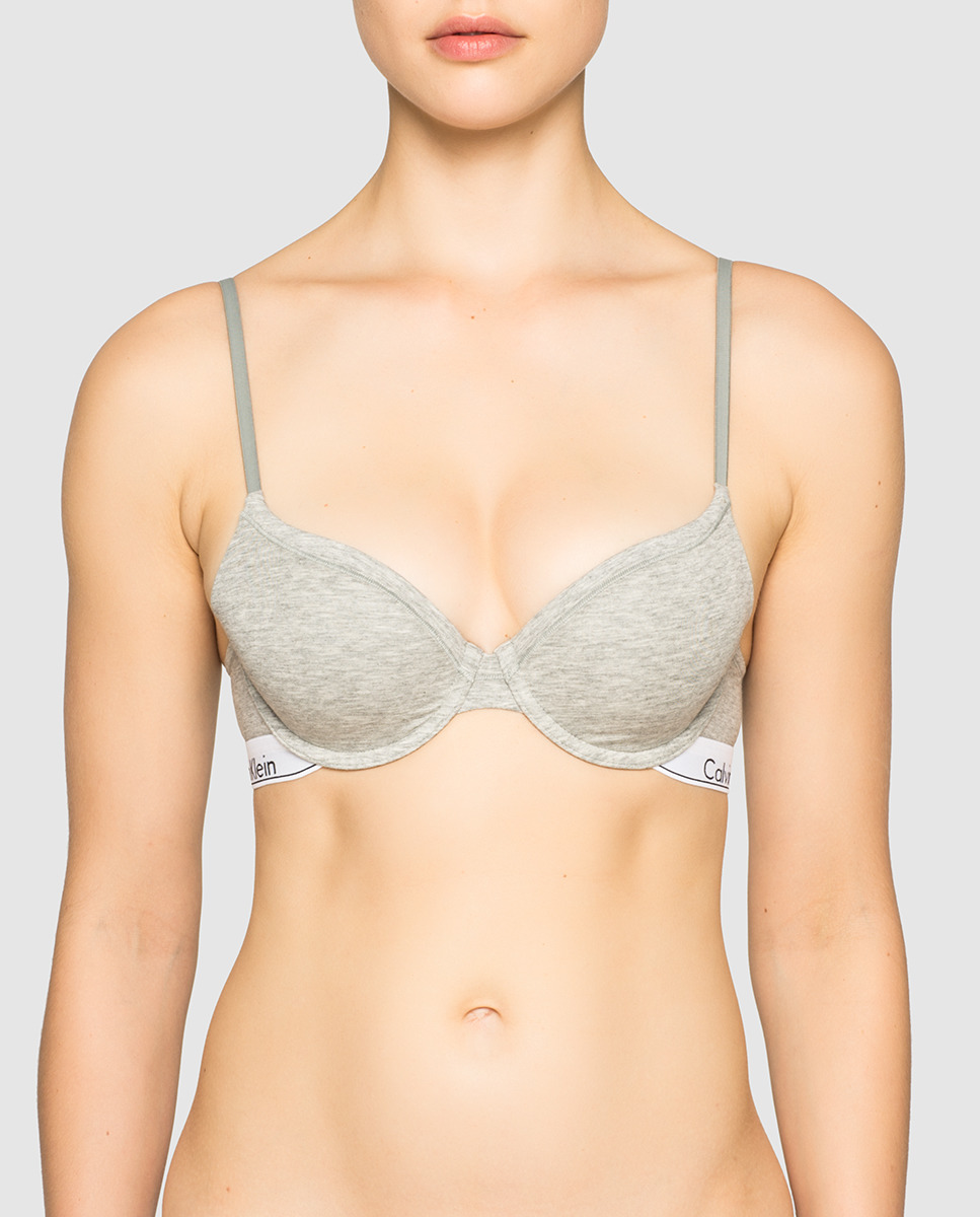 Preformed cotton bra with Calvin Klein hoop