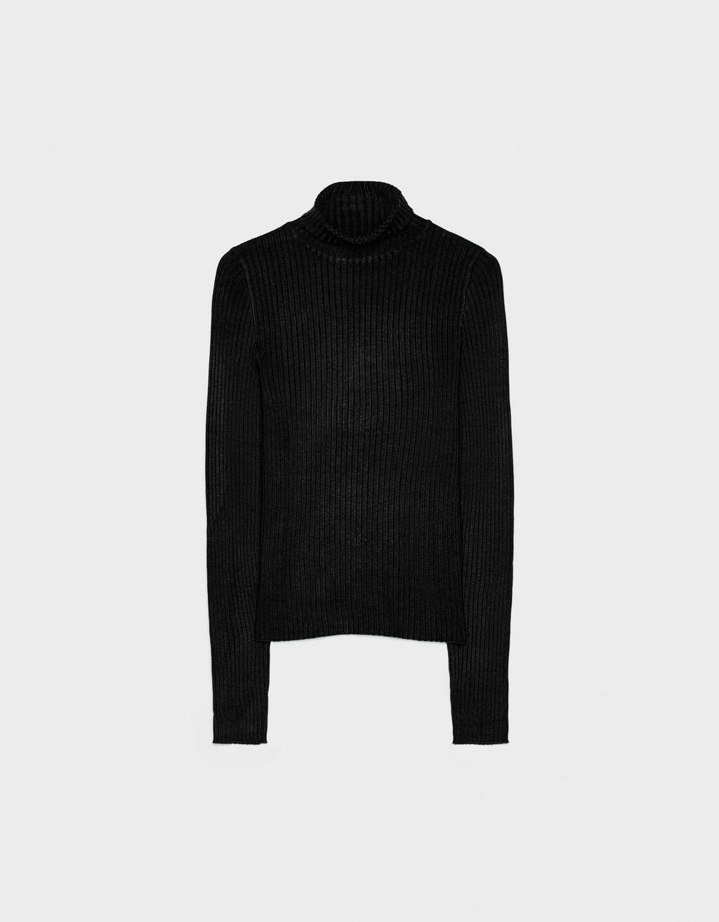 Turtleneck sweater.