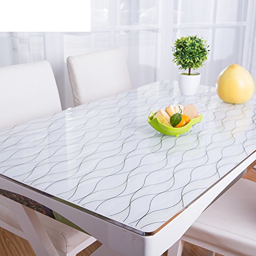 Custom 1.5mm thick PVC desk protector Clear glass desk protector Plastic table cover Rectangular vinyl table protector-p 80x120cm(31x47inch)