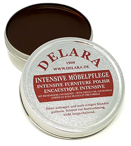 Delara intensive care for very high quality furniture, with beeswax and coconut oil, 75 ml, brown