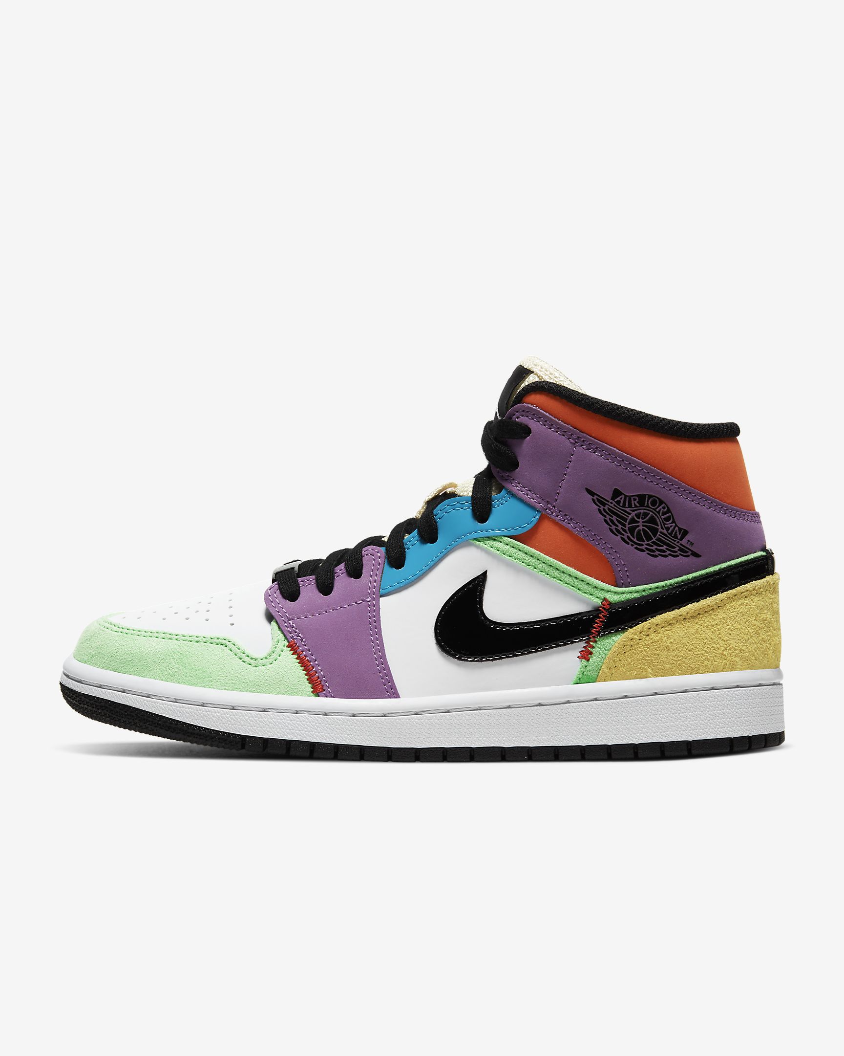 A new and colorful version of an icon. The Air Jordan 1 Mid SE offers the unmistakable style and attitude of the original AJ1 with a fresh fit for greater versatility.