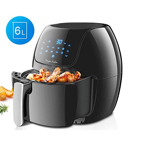 Taylor Swoden - Oil-less Air Fryer, 6L capacity, 1800W, digital LED touch screen, 8 pre-programmed cooking settings, automatic shut-off