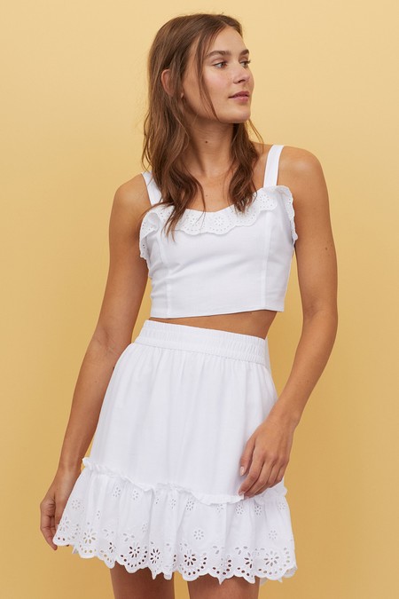 Hm White Skirt Ss 2020 07