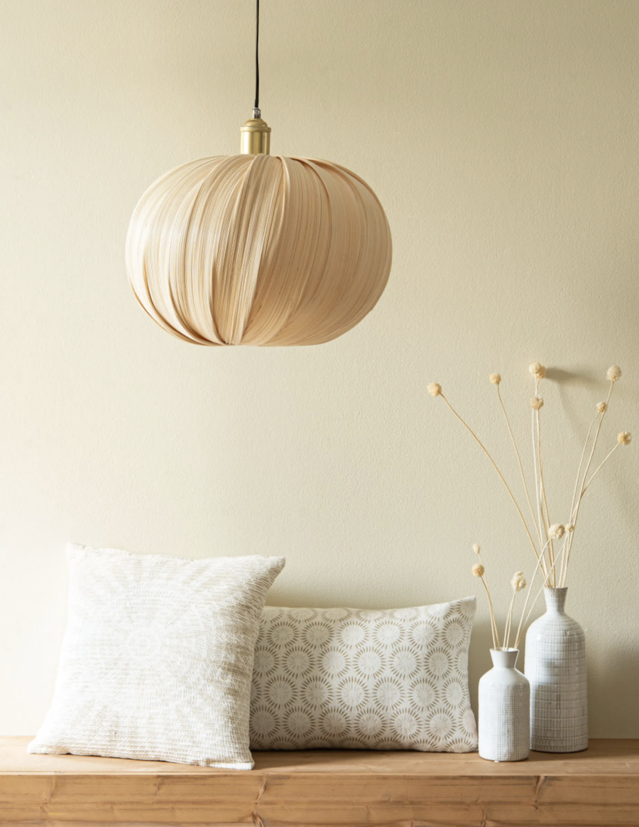 Lampshade for bamboo ceiling lamp, ecru colour