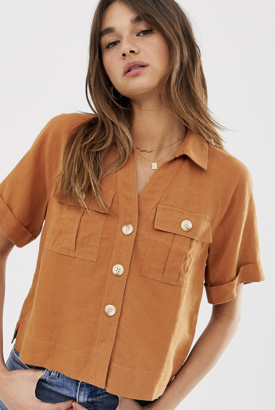 Eldora de Whistles linen pocket shirt