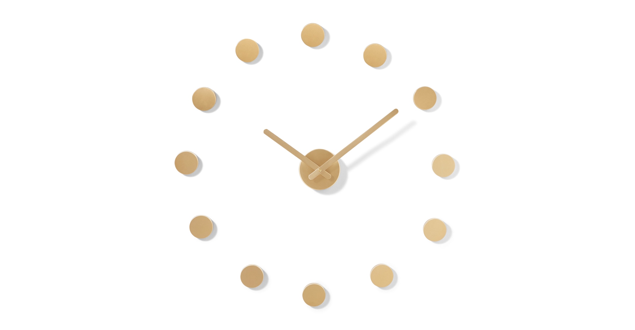 DIY wall clock with Rani circular markers, brushed brass