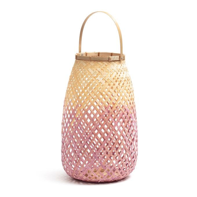 Pink/Natural Bamboo Lamp, CORDO