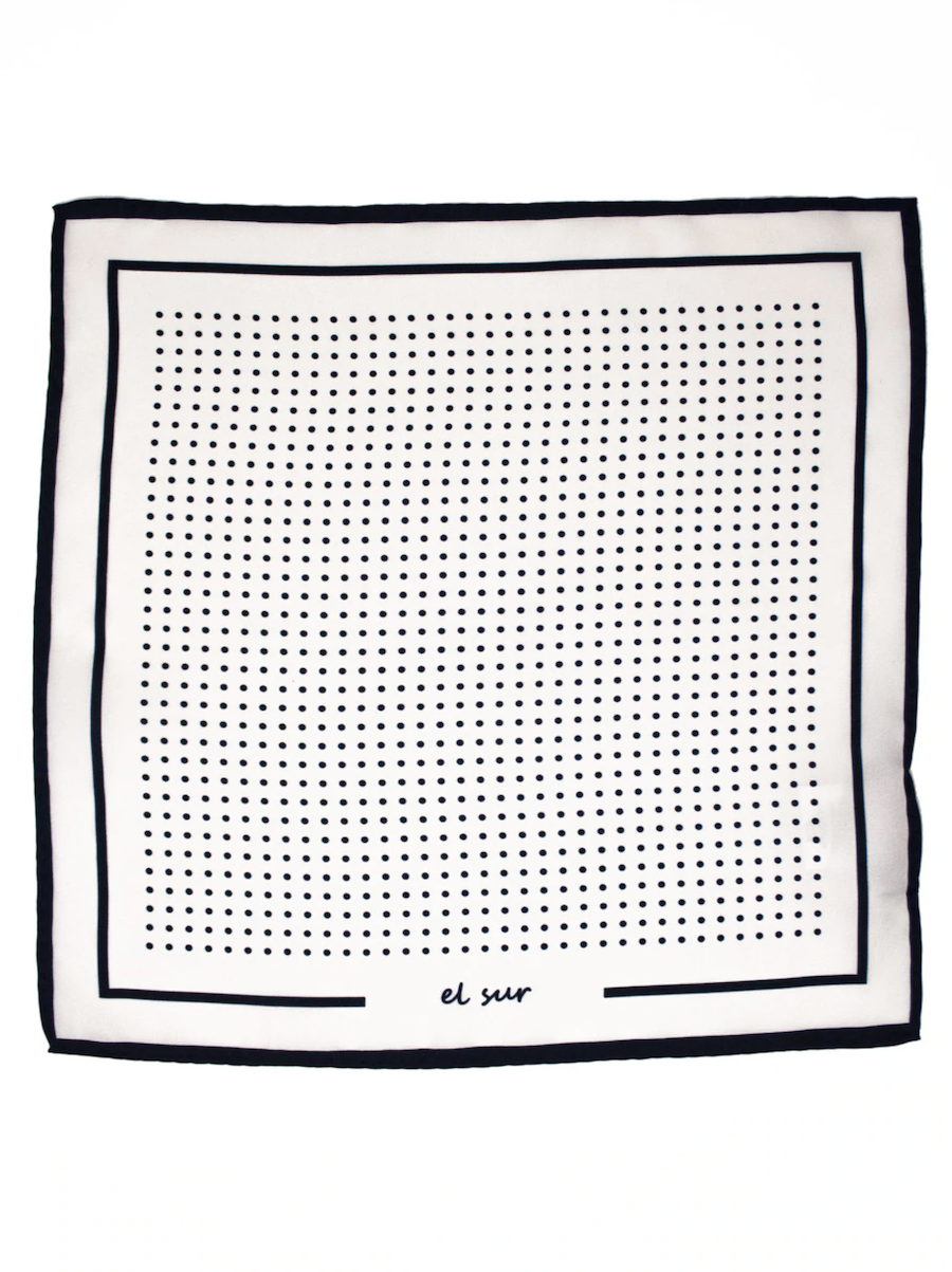 Victorio & Lucchino El Sur white polka-dot silk scarf