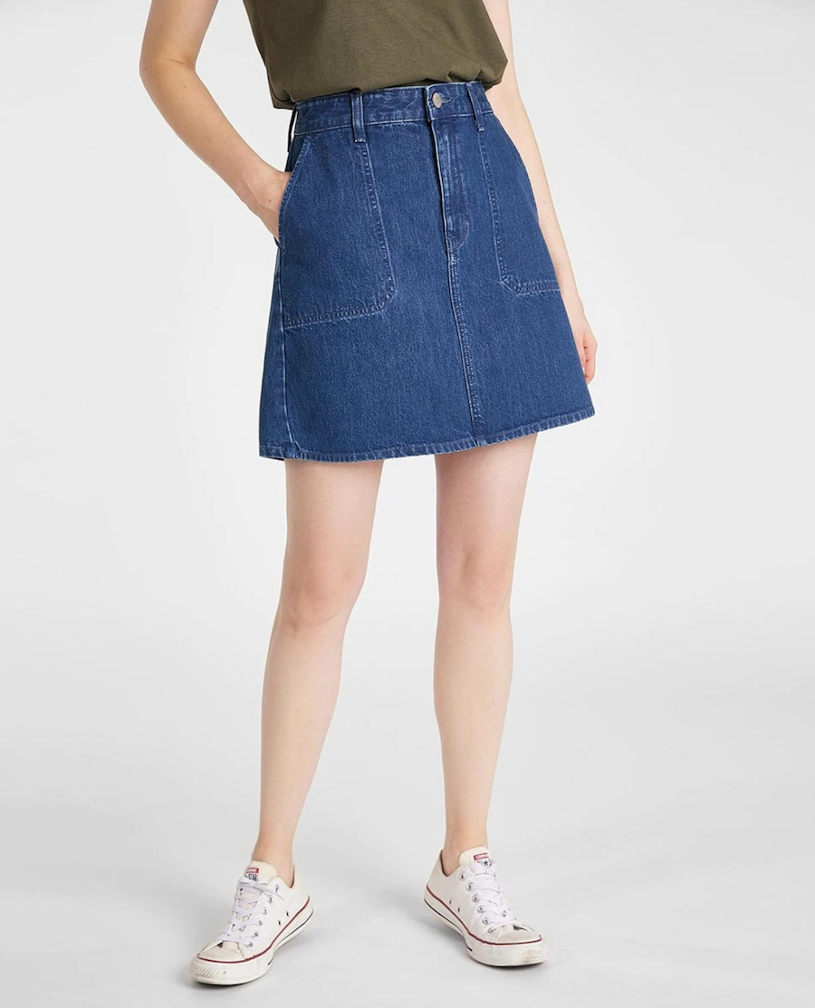 Recycled denim skirt