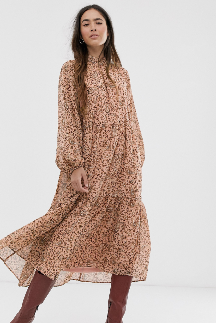 Long turtleneck dress with Vila cashmere design