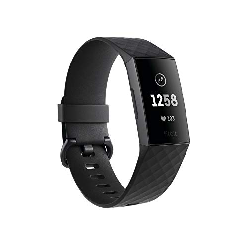 Fitbit Charge 3 Advanced Fitness Wristband, Adult Unisex, Graphite/Black, One Size