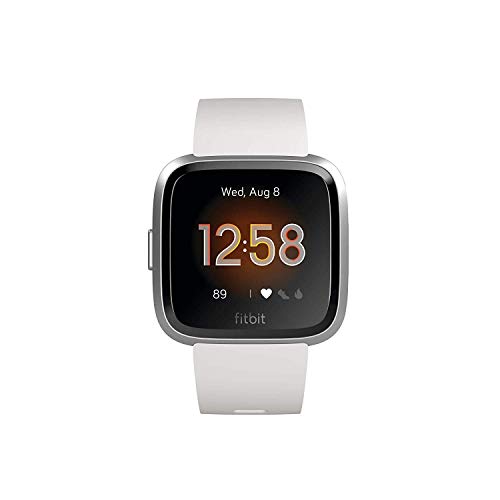 Fitbit Versa Lite - Smartwatch Adult Unisex Sports Watch, White/Silver Aluminum, One Size