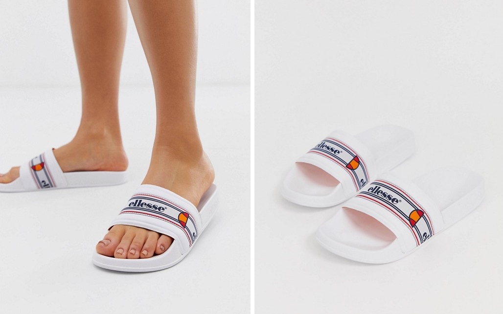 Ellesse's Retro White Slippers