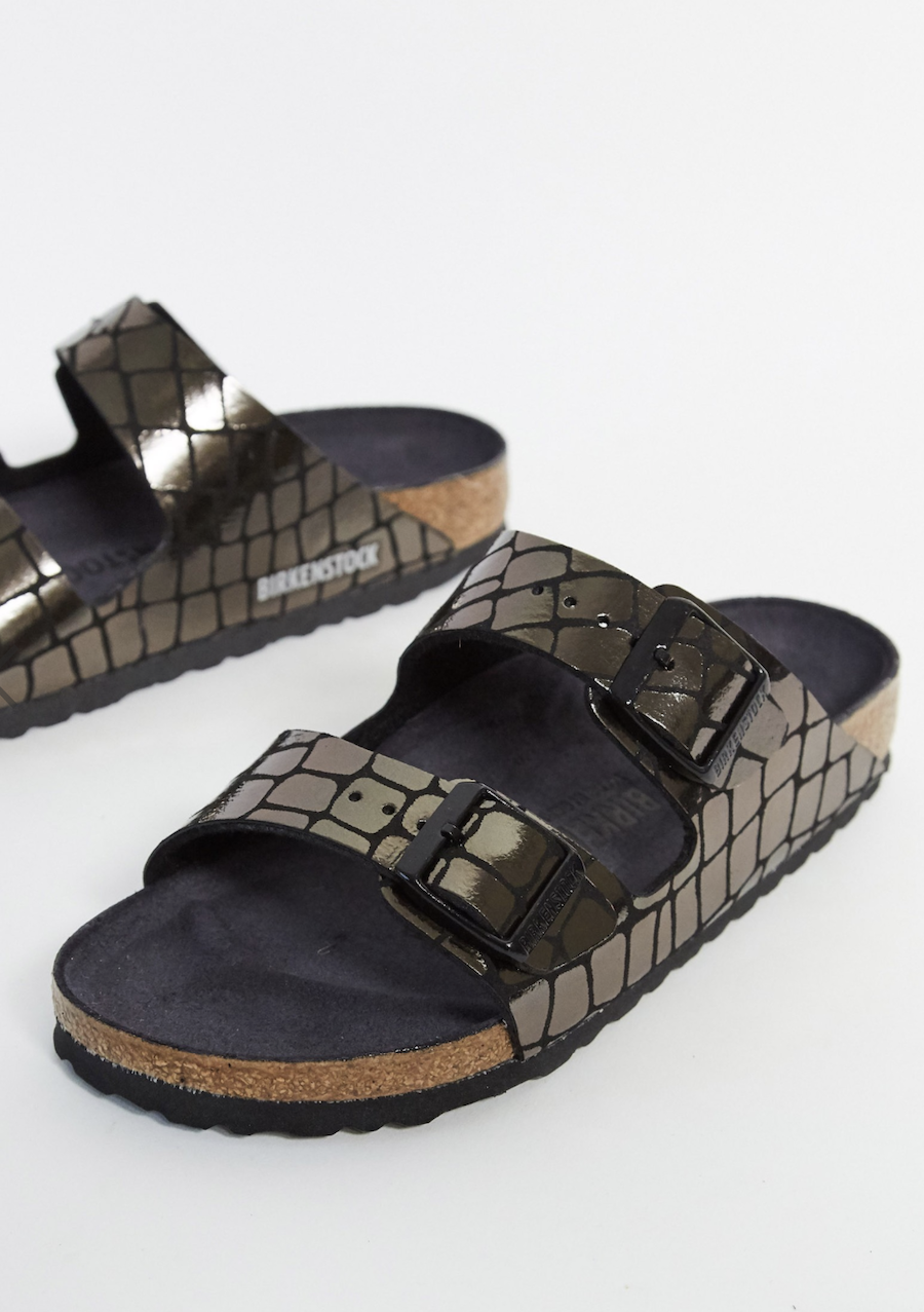 Black Crocodile Effect Sandals from Birkenstock