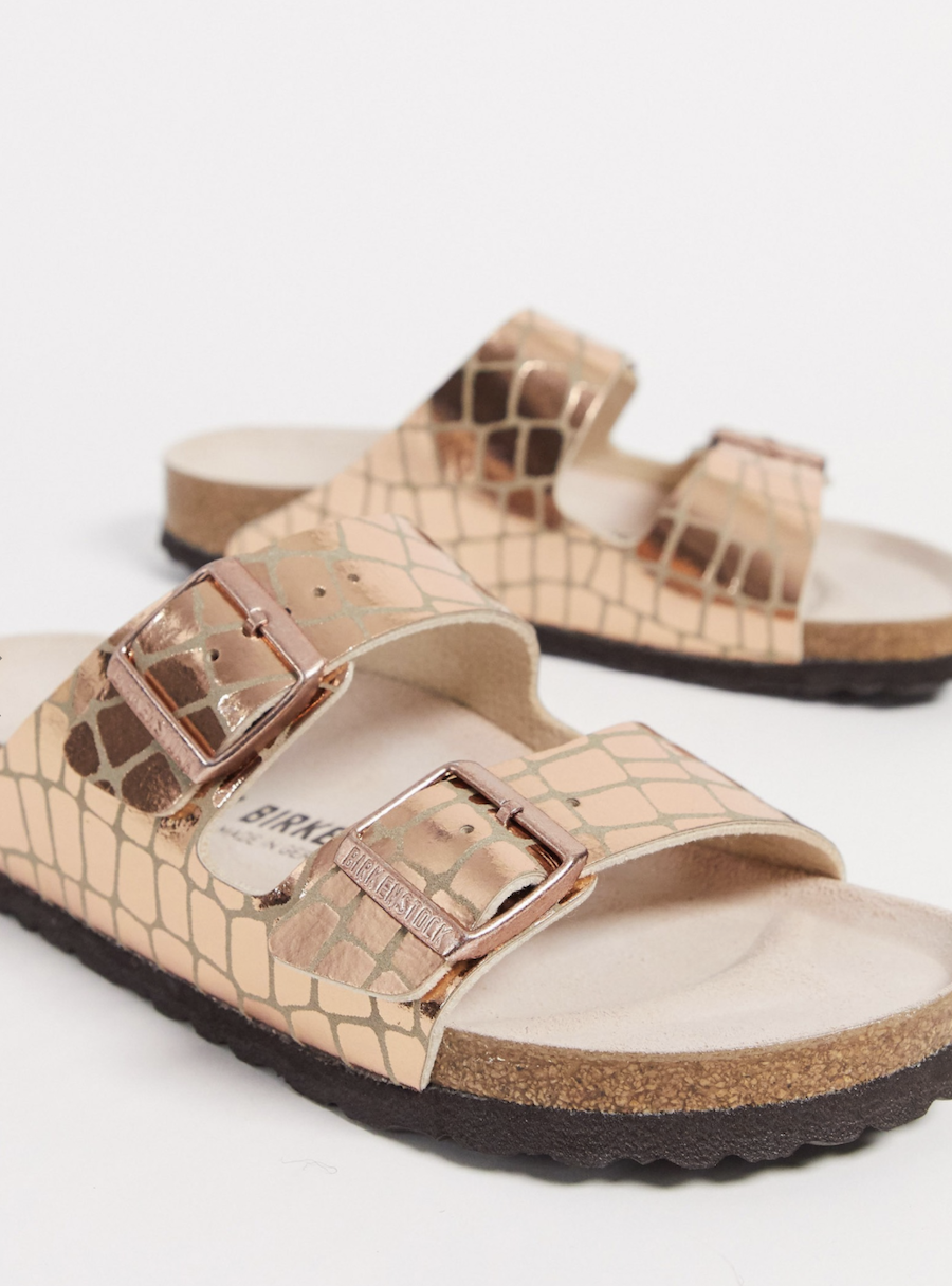 Birkenstock's Golden Pink Arizona Sandals