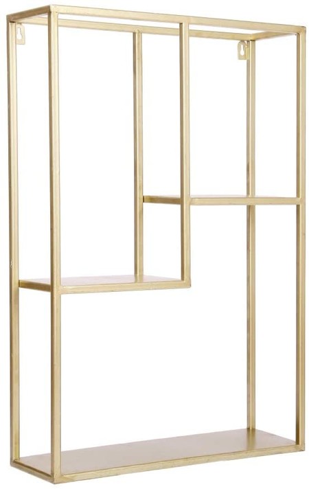 Gold Metal Wall Rack,