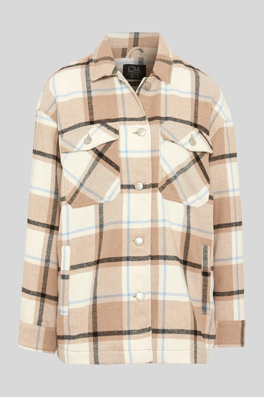 Clockhouse's flannel check jacket makes you want to wear casual fall looks.