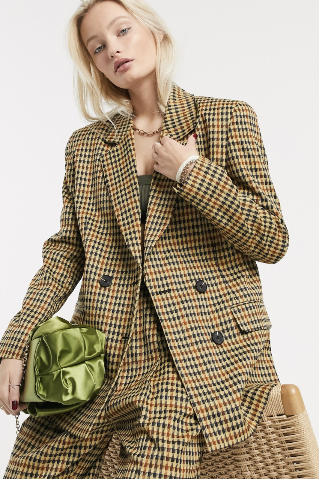 ASOS DESIGN checkered blazer