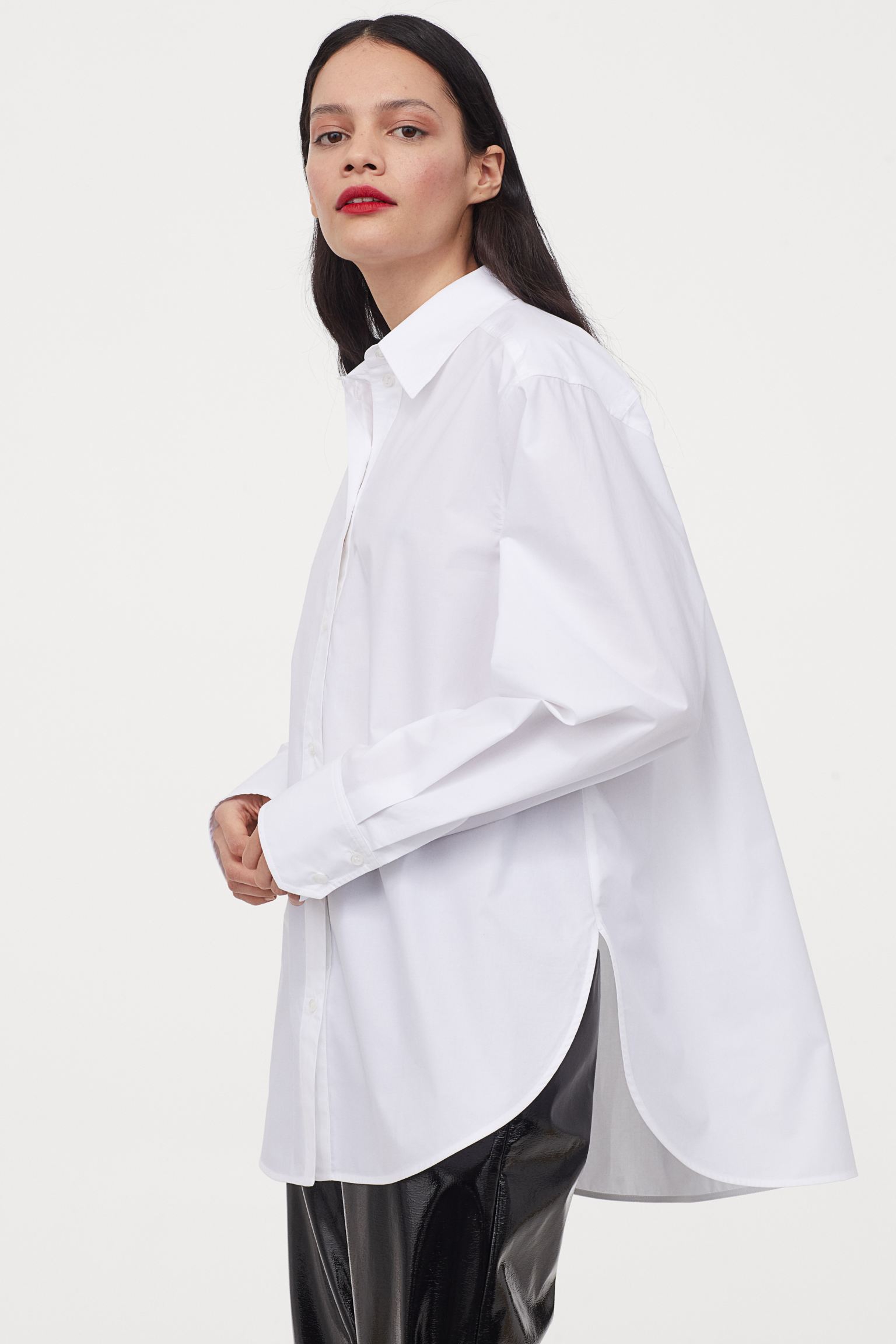 Oversized cotton shirt