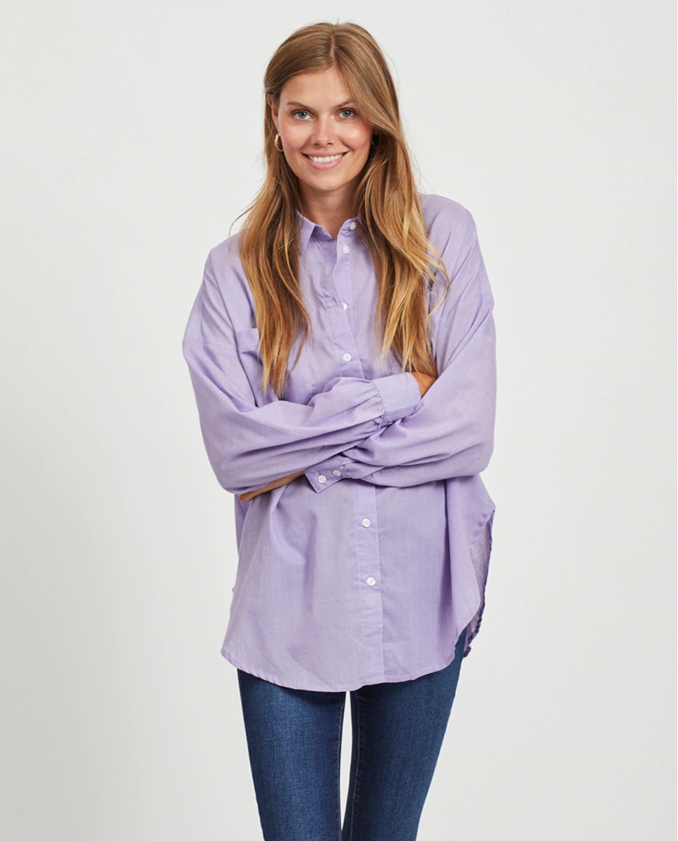 Vila lilac oversize shirt