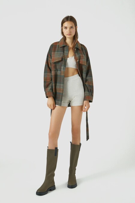 Pull And Bear Khaki Water Boot