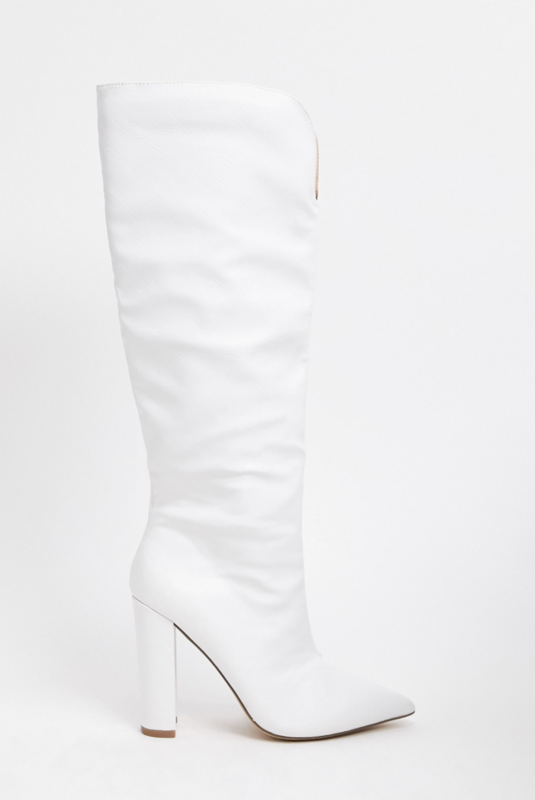 Public Desire Slow white knee boots