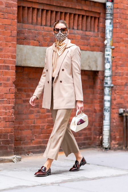 olivia palermo street style beige suit