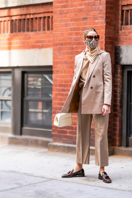 olivia palermo street style beige suit