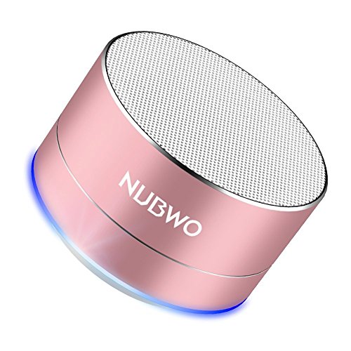 Bluetooth Speaker, NUBWO A2 Mini Portable Outdoor Bluetooth Speaker, Bass Wireless Speaker with Handsfree Calling - Pink Gold
