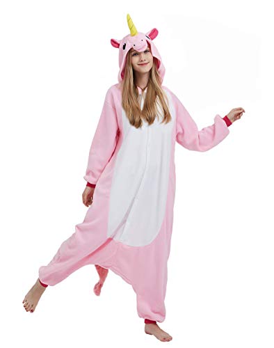 DELEY Unisex Adult Unicorn Sleepwear Hooded Anime Carnival Halloween
