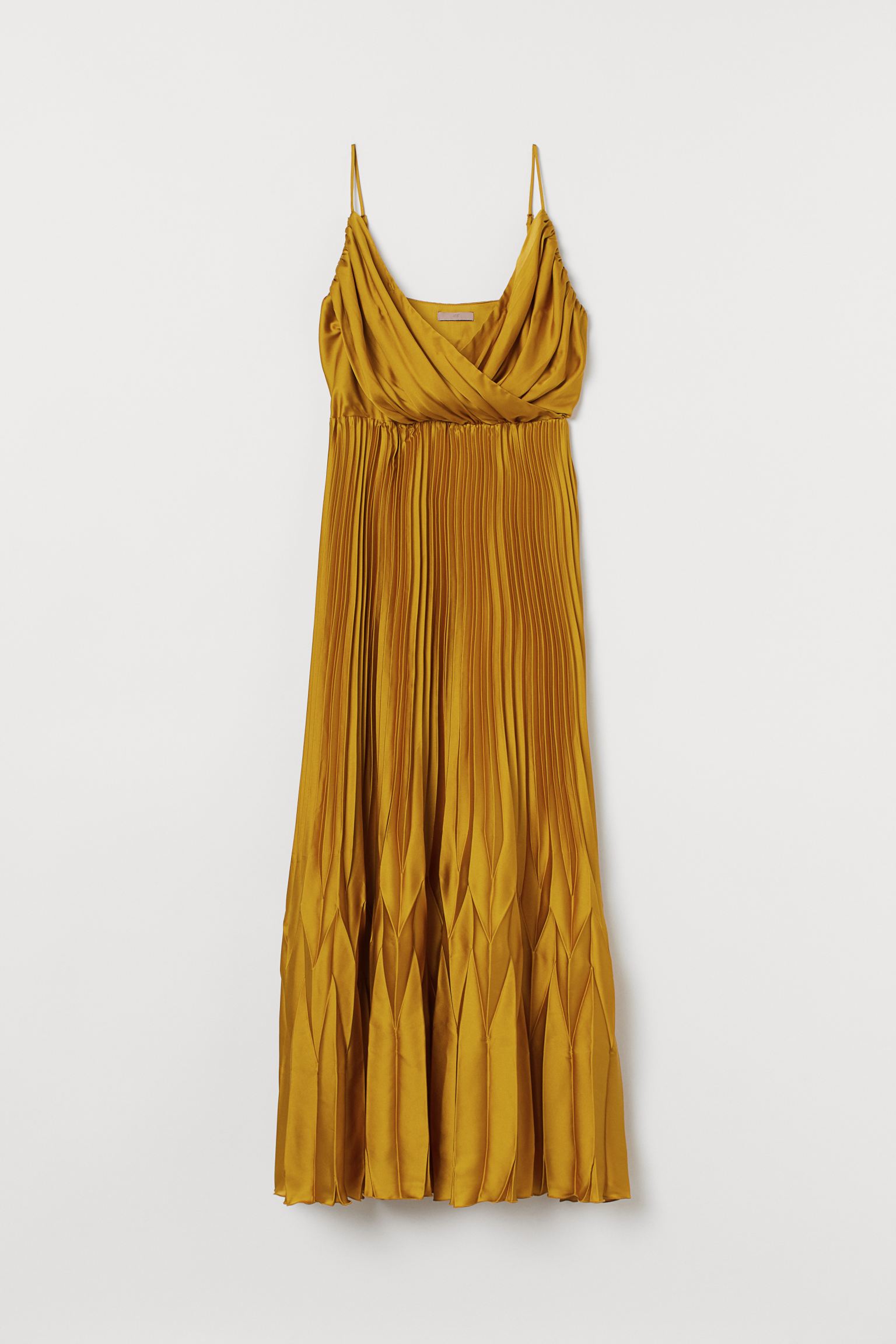 Pleated satin dress