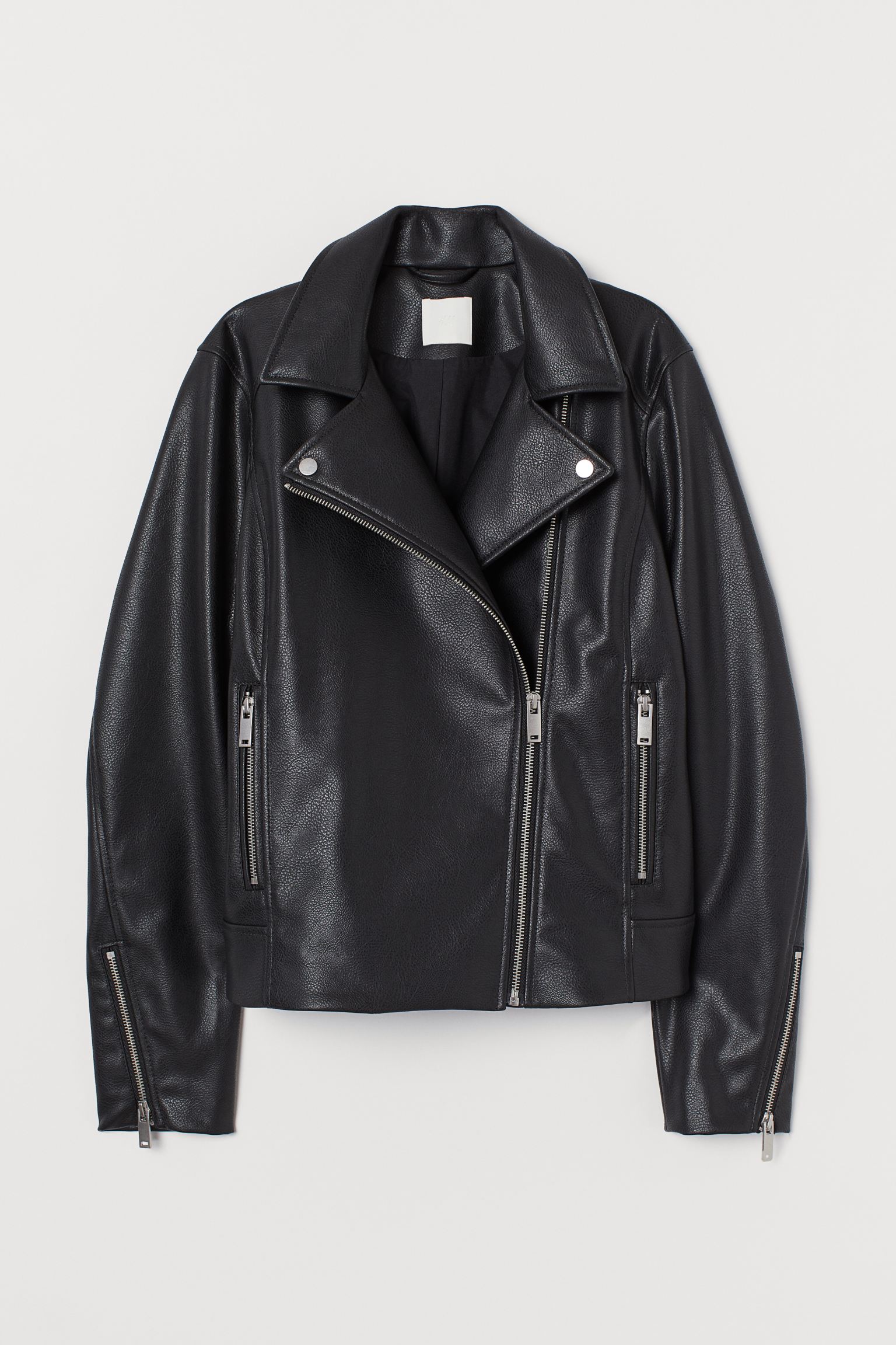 Fake leather biker jacket