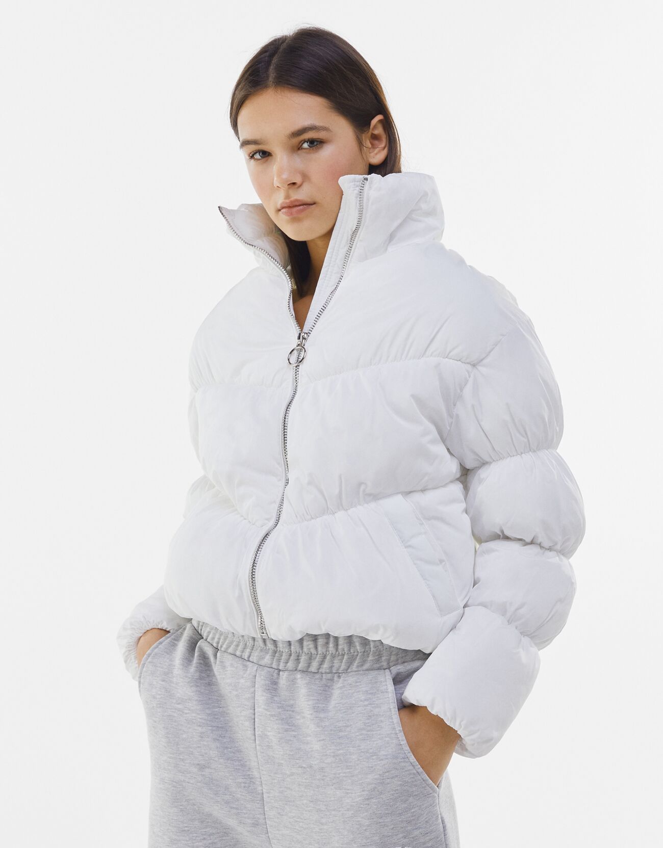 White quilted jacket