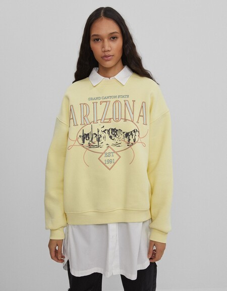 Oversize Sweatshirt With Shirt Under