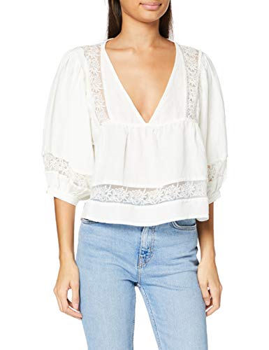 Pepe Jeans Sophie Blouse, White (Mousse 808), Women's Medium