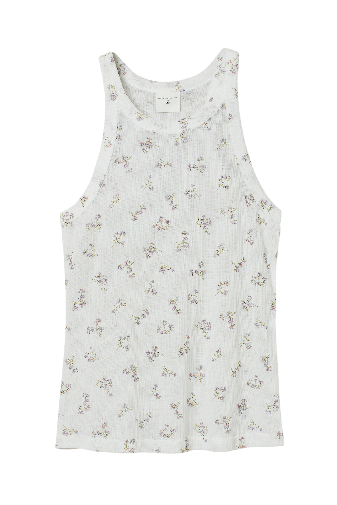 Tank top in flowing fabric with flowers